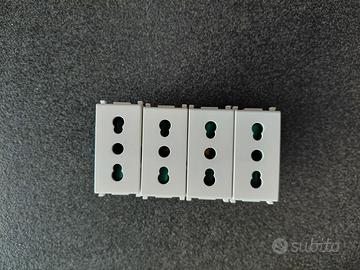 Set 4 Prese Vimar Plana 14203 Bianco 16a 11/17