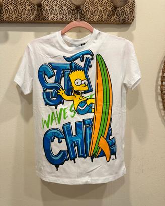 T-shirt Bart Surf 8/9 anni nuova con cartellino