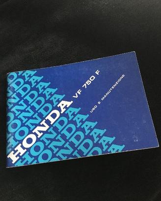 VF750F libretto uso manutenzione moto Honda