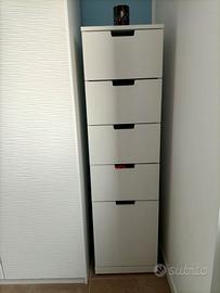 Cassettiere bianche alte modello NORDLI di IKEA 