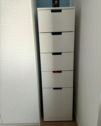 Cassettiere bianche alte modello NORDLI di IKEA 