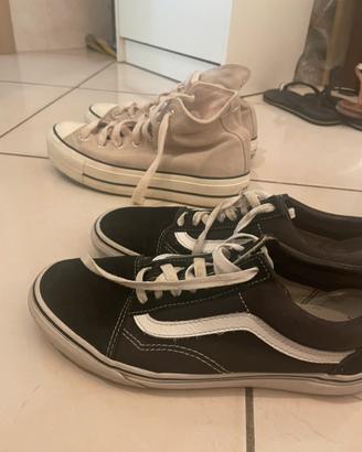 *scarpe* vans e converse platform 40