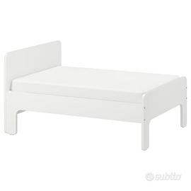 Letto allungabile ikea slakt bianco 80x200