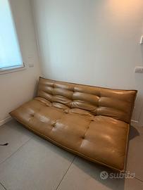 Divano letto in pelle