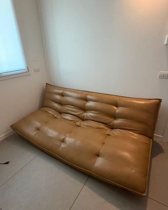 Divano letto in pelle