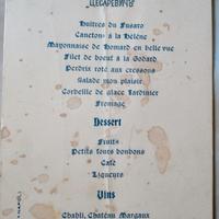 Menu francese del 1908
