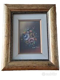 Quadro miniatura vintage Olio su Rame G. da Milano
