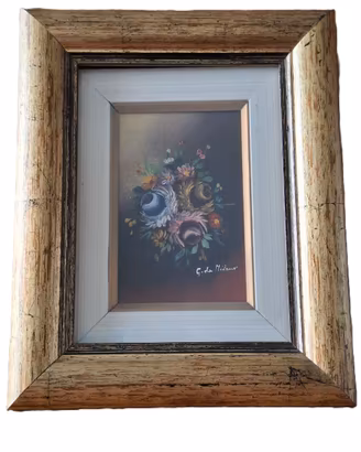 Quadro miniatura vintage Olio su Rame G. da Milano
