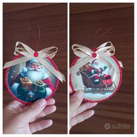 Medaglione Natale Double Face Babbo Natale 