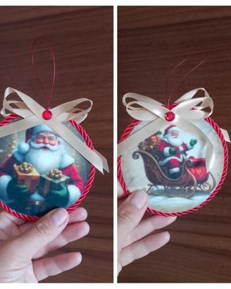 Medaglione Natale Double Face Babbo Natale 