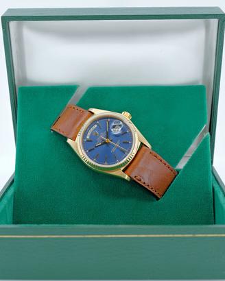 ROLEX DAYDATE 18038 RARO QUADRANTE BLUE SOLEIL 77
