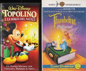 Vhs "Topolino e la magia del natale e Pollicina