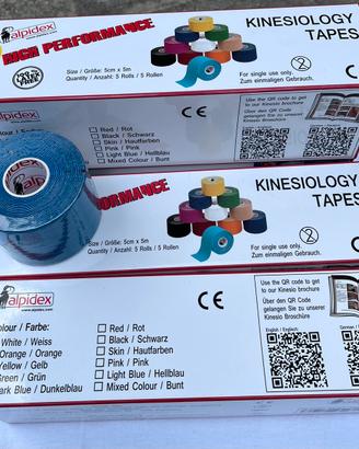 Kinesio Tape Alpidex 20 rotoli, blu