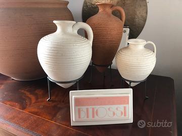 Splendido trittico bitossi anfore design italiano