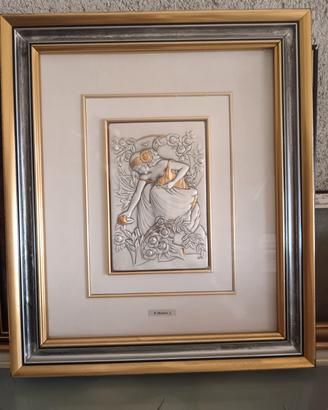 Quadro bassorilievo in argento 