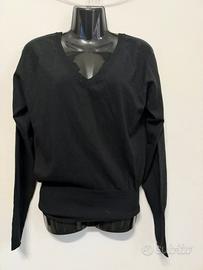 Denny Rose maglia nera V lana M