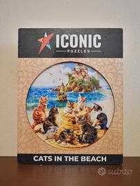 🧩 Iconic Puzzles Cats In The Beach rompicapo di l