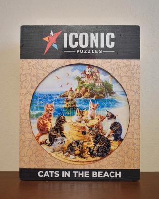 🧩 Iconic Puzzles Cats In The Beach rompicapo di l