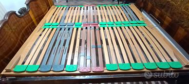 rete matrimoniale ortopedica e letto ferro battuto