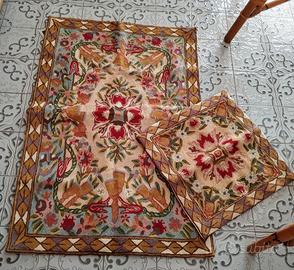 Tappeto e federa vintage 