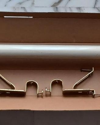 Kit Completo Bastone per Tende, Finitura Ottone