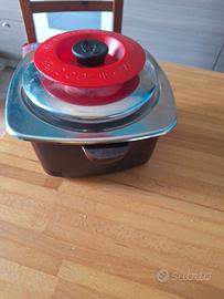 Pentola terracotta e coperchio magic cooker