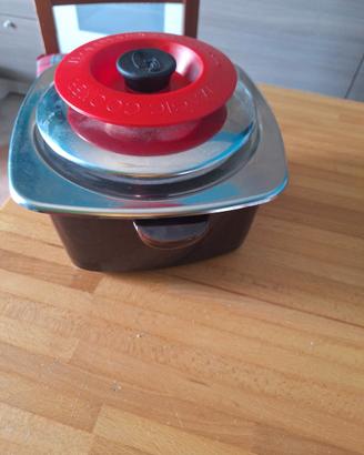 Pentola terracotta e coperchio magic cooker