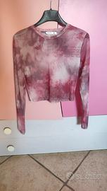 maglietta rosa trasparente 