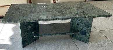 Tavolino in marmo Verde Alpi elegante e raffinato