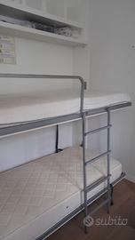 Letto a scomparsa CLEI modello Duo con 2 materassi