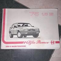 Libretto Uso E Manutenz. Per Alfa Romeo 75 1.8 IE