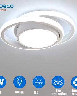 Plafoniera LED 32W 6500K Moderna Lampada da Soffit