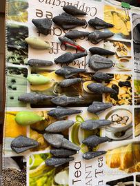 30 Piombi pesca con anello kg. 2,5