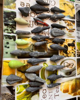 30 Piombi pesca con anello kg. 2,5