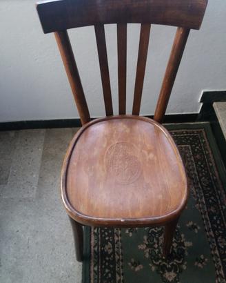 Sedia vintage con intarsio