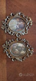 cornici in bronzo/ottone con riproduzioni  del 700