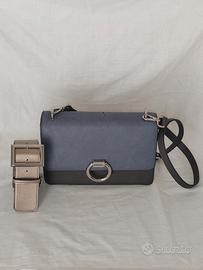 Borsa a tracolla blu/grigio + tracolla larga
