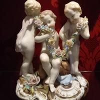 gruppo putti porcellana dresden meissen epoca 800'