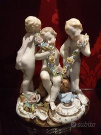 gruppo putti porcellana dresden meissen epoca 800'