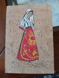 Souvenir Sardegna quaderno in sughero anni 80