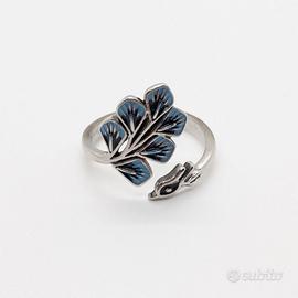 Anello Pavone Piume a Ventaglio Misura Regolabile