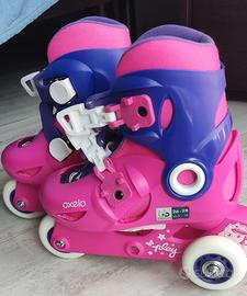 Pattini Oxelo Play + set polsi, gomito e ginocchio