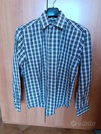 Camicia manica lunga quadretti rosa azzurro