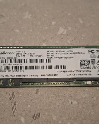 Hard Disk SSD M.2 SATA 256GB  Micron MTFDDAV256TBN
