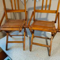 Seggioline pieghevoli legno Reguitti 
