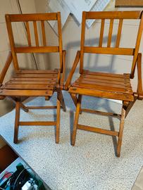 Seggioline pieghevoli legno Reguitti 