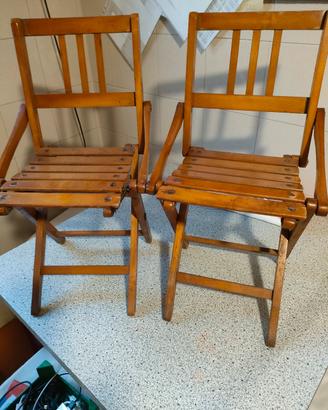 Seggioline pieghevoli legno Reguitti 