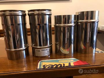 4 Tubi acciaio inox per canna fumaria