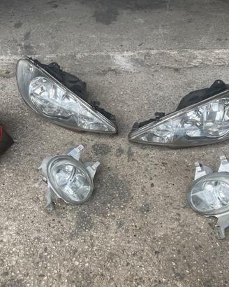 Fanali e fendinebbia Peugeot 206