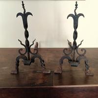 coppia alari per camino